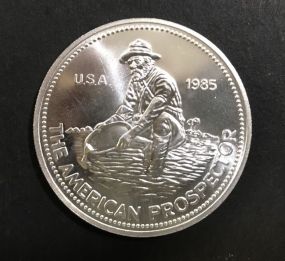 The American Prospector 1985 Silver Coin