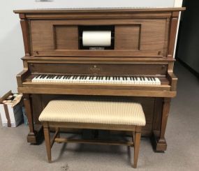 Early 1900's Conway Upright Player Piano
