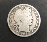 1908 Barber Half Dollar