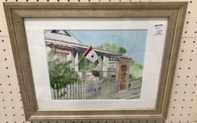 Original Watercolor of Cottage by Herb Willey