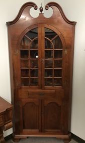 Chippendale Style Mahogany Corner Cabinet