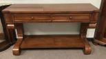 Vintage Mahogany Empire Style Wall Console Table