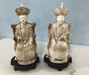 Pair of Emperor and Empress Statues