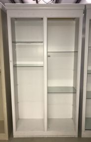 White Double Display Case