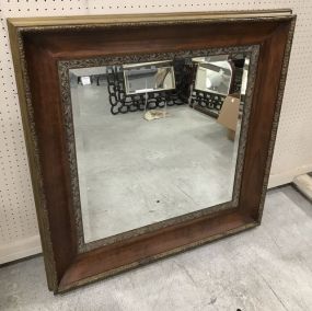 Large Wood Frame Wall Mirror