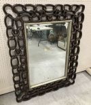 Large Chain Link Design Plastic Framed Mirror