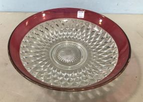 Kings Crown Cranberry Serving Bowl