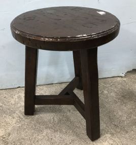 Rustic Reproduction Round Top Stool