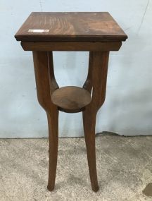 Vintage Small Oak Plant Stand