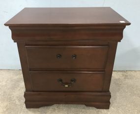 Cherry Two Drawer Night Stand