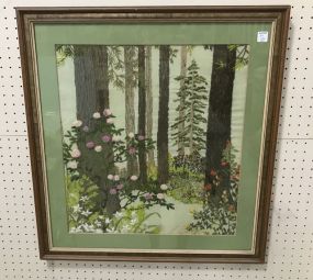 Framed Landscape Needle Point