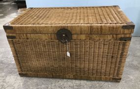 Large Wicker Storage Trunk