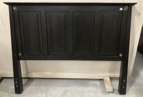 Oriental Style Dark Finish Queen Head Board