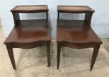 Pair of Vintage Step Up End Tables