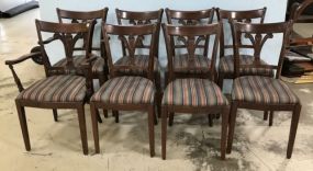 Eight Tell City Mahogany Dining Chairs