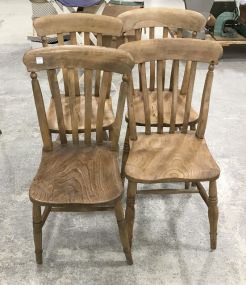 Four Primitive Style Side Chairs