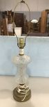 Vintage Pressed Glass Table Lamp