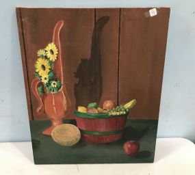 Flower and Fruit Still Life Painting