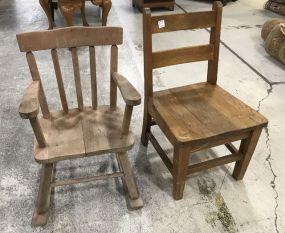 Two Small Children's Chairs