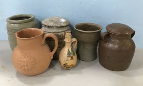 Five Vintage Hand Made Pottery