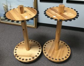 Two Round Fishing Rods Stands