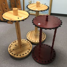 Three Round Fishing Rods Stands