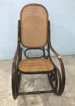 Vintage Bent Wood Cane Rocker