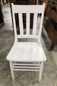 Vintage White Painted Side Chair