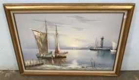 Sailboat Painting by Linda