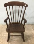 Small Child's Oak Spindle Back Rocker