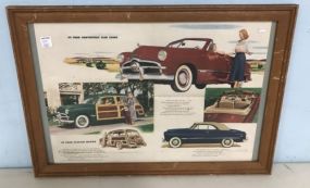 1949 Ford Convertible Club Coupe Advertising Print