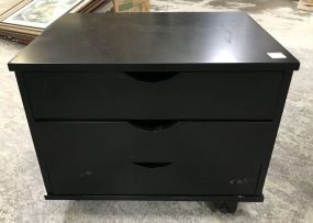 Small Modern Black Organizer Cabinet