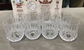 Eight Clear Glass Pressed Glasses