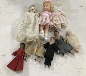Group of Small Vintage Collectible Dolls