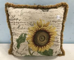 Sunflower Upholstery Throw Pillow