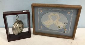 Geese Wall Framed Clock and Decorative Table Clock