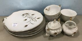 Lefton China Partial Set Luncheon Plates and Cups