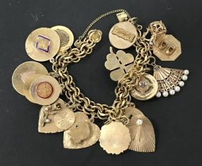 Vintage Gold Charm Bracelet