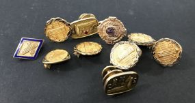 Ten 10K Gold Vintage Sears Roebuck and Co. Service Pins