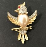 Alfred Philippe Crown Trifari Bird Brooch