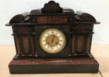 Antique Victorian Style Marble and Slate Mantle Clock