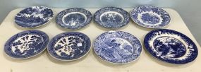 Eight Blue and White Collectibles Plates