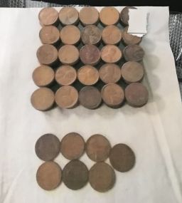 Unsorted Wheat Back Pennies From 1909-1950's