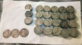US WW II Silver War Nickels