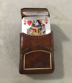 Mini Leather Case with Deck of Cards