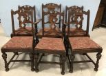 Six Vintage Depression Era Dining Chairs