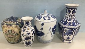 Four Modern Chinese Porcelain Pottery