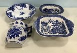 Four Blue and White Pottery