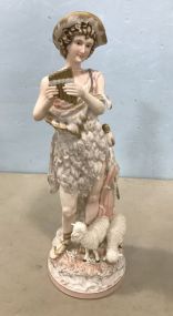 Hand Painted Porcelain Lady Figurine