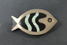 Fish Pin Marked Sterling .925 Mexico